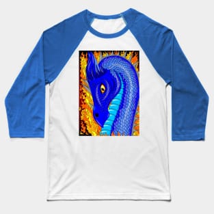 Blue fire dragon Baseball T-Shirt